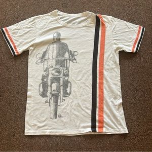 Harley Davidson Kids Youth Boys Motorcycle Print White Short Sleeve T-Shirt